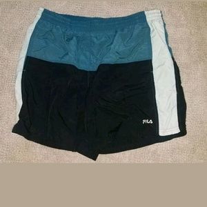 Vtg mens fila swimming trunks retro 90s  sz L